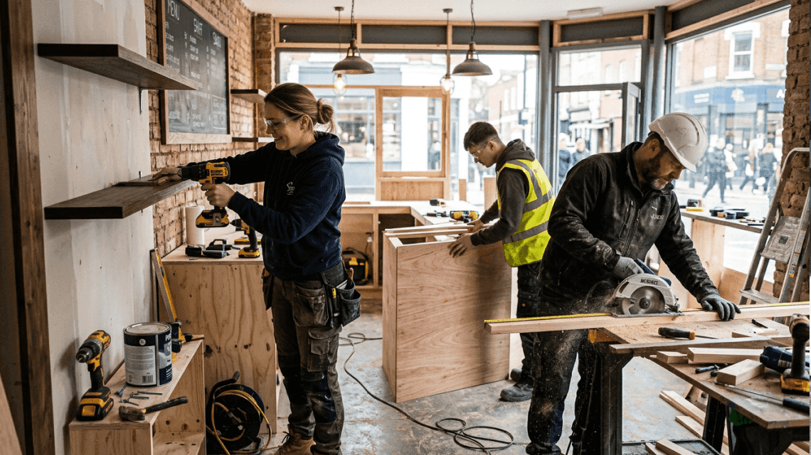 Sarah managing purchase orders in Xero with Zahara's cloud-based platform for shopfitters