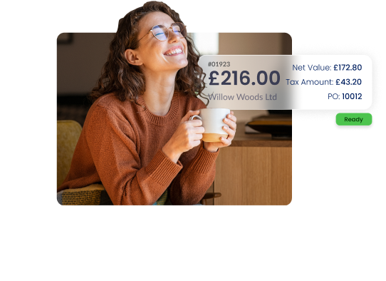 Female office worker enjoying automated approval workflows 